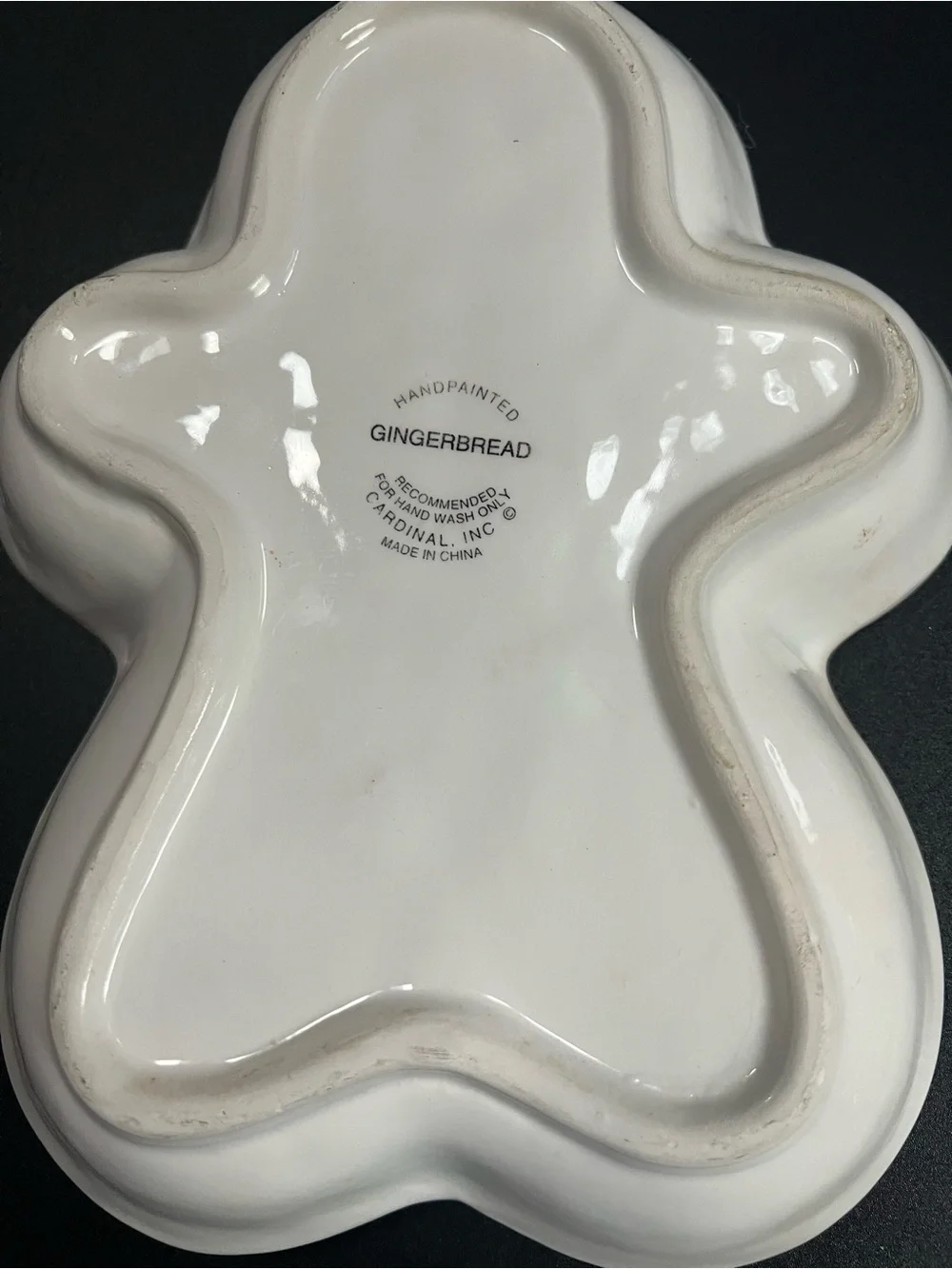 Gingerbread Ceramic Serving Platter in Brown, Red & Green